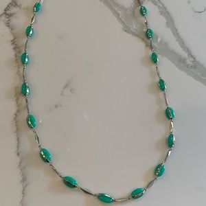 j crew green stoned necklace